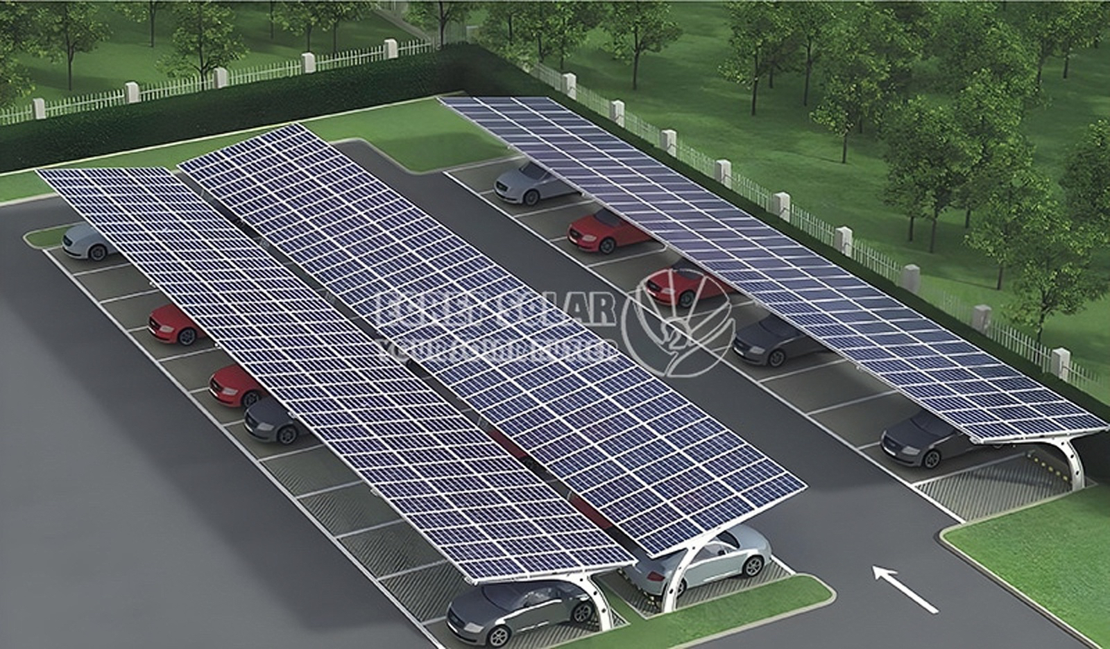 Carbon Steel Solar Carport: แรงผลักดันสำหรับอนาคตสีเขียว