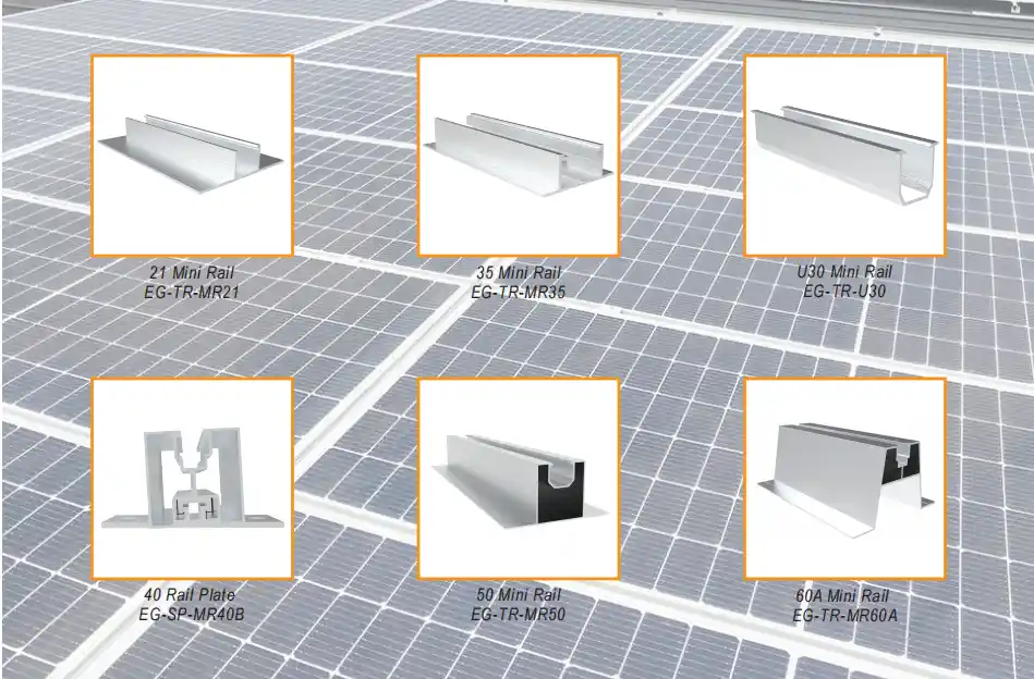 solar aluminum mini rail 
